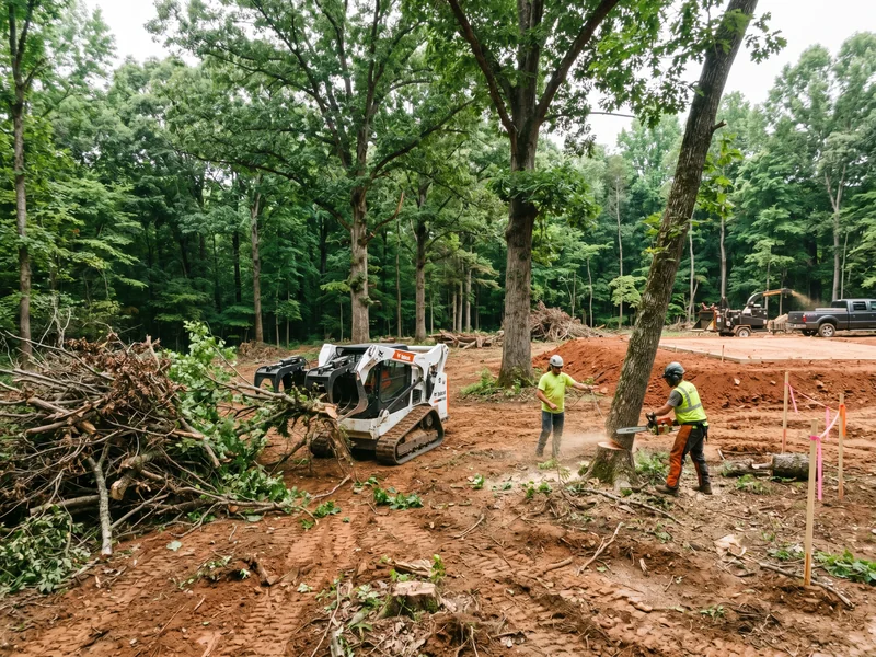 Lot clearing for a Bowling Green new build